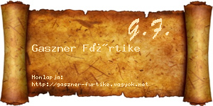 Gaszner Fürtike névjegykártya
